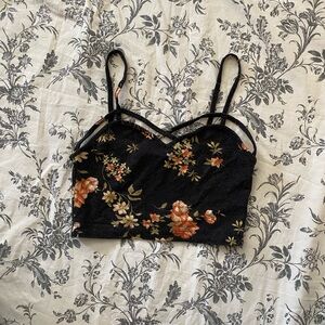 Brandy Melville Bralette Rare Floral Design